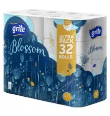 Туалетная бумага Grite Blossom 3 слоя 32 рулона (4770023346787/4770023348798)