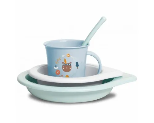 Набор детской посуды Suavinex Лесные истории голубой (306793)