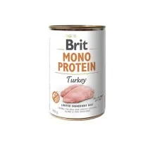 Консервы для собак Brit Mono Protein с индейкой 400 г (8595602525393)