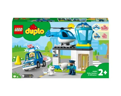 Конструктор LEGO DUPLO Town Полицейский участок и вертолет 40 деталей (10959)