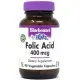 Витамин Bluebonnet Nutrition Фолиевая кислота 400 мг, Folic Acid, 90 вегетарианских капсул (BLB0449)