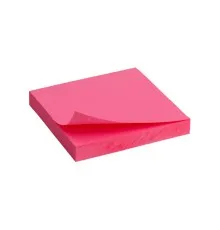 Бумага для заметок Axent с клейким слоем неоновый розовый 75х75мм, 100 листов (D3414-13)