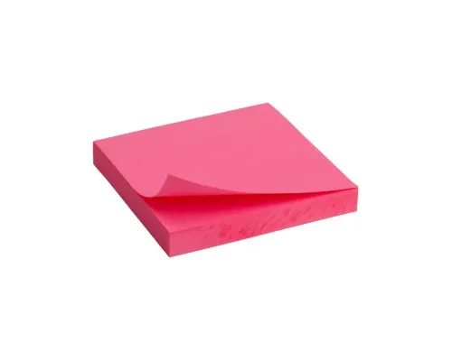 Папір для нотаток Axent з клейким шаром неоновий рожевий 75х75мм, 100 аркушів (D3414-13)