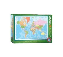 Пазл Eurographics Мапа світу, 1000 елементів (6000-1271)