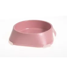 Посуда для собак Fiboo Миска с антискользящими накладками L розовая (FIB0118)