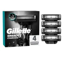 Сменные кассеты Gillette Mach3 Charcoal Древесный уголь 4 шт. (8700216062701)