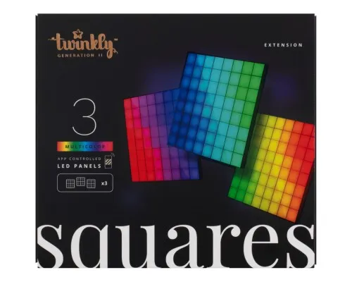 Гирлянда Twinkly Панель Smart LED Squares 3 RGB, Gen II, IP20, 16x16см, for TWQ064STW-07-BEU (TWQ064STW-03-BAD)