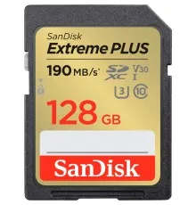 Карта пам'яті SanDisk 128GB SDXC class 10 UHS-I U3 4K Extreme Plus (SDSDXWA-128G-GNCIN)