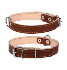 Нашийник для тварин Collar подвійний Ш 14 мм Д 27-35 см коричневий (00126)