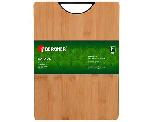 Дошка для нарізання Bergner Natural 35х25 см бамбук (BG-4941-MM)