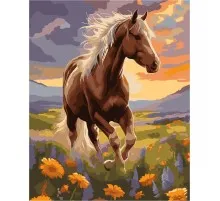 Картина по номерам Santi Лошадь на лугу 40х50 см (954804)