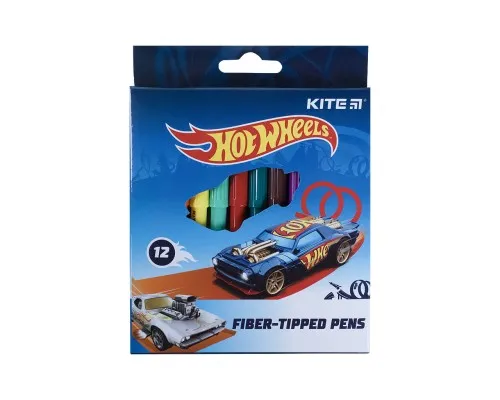 Фломастеры Kite Hot Wheels 12 цветов (HW21-047)