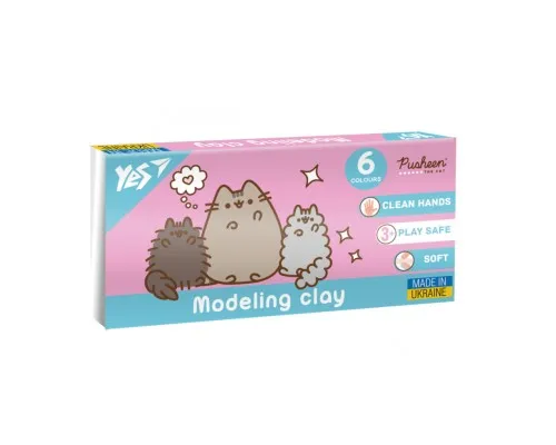 Пластилин Yes Pusheen 6 цветов 120 г (540651)