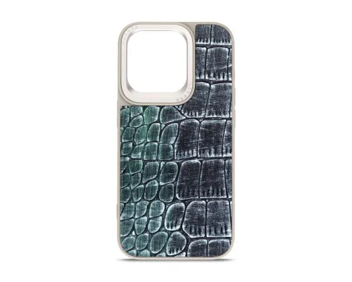 Чохол до мобільного телефона Harder Glamorous Croco Apple iPhone 14 Pro Grey Green (ARM76769)