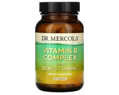 Вітамін Dr. Mercola Комплекс Вітамінів B з бенфотіаміна, Vitamin B Complex with (MCL-01834)