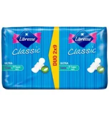Гігієнічні прокладки Libresse Classic Ultra Clip Super Duo Soft 18 шт (7322540063608)