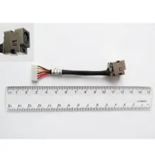 Роз'єм живлення ноутбука з кабелем для HP PJ156 (7.4mm x 5.0mm + center pin), 6-pin, Универсальный (A49040)