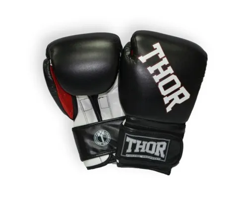 Боксерські рукавички Thor Ring Star 14oz Black/White/Red (536/02(Le)BLK/WHT/RED 14 oz.)