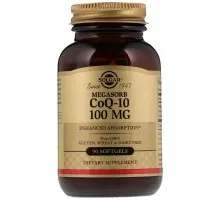 Антиоксидант Solgar Коензим Q-10 (Megasorb CoQ-10), 100 mg, 90 гелевих капсул (SOL-00914)