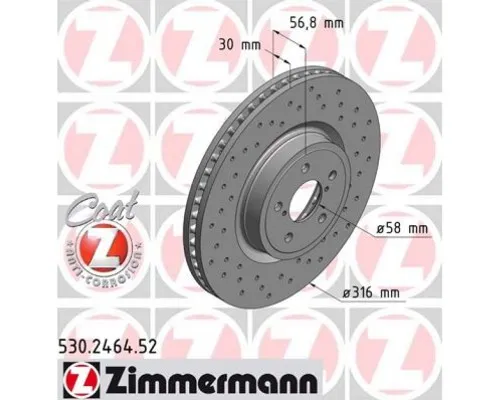 Тормозной диск ZIMMERMANN 530.2464.52