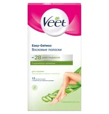 Восковые полоски Veet Easy-Gelwax для сухой кожи 12 шт. (8410104511340/4680012390946)