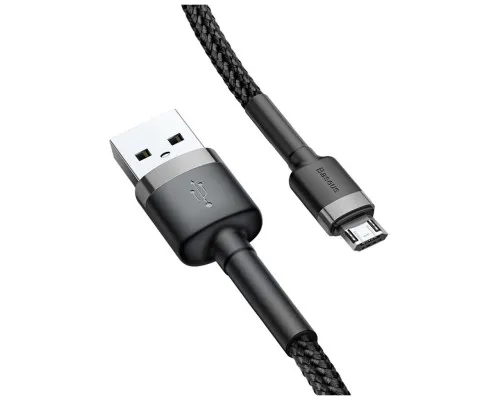 Дата кабель USB 2.0 AM to Micro 5P 2.0m 1.5A grey-black Baseus (CAMKLF-CG1)