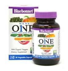 Мультивитамин Bluebonnet Nutrition Мужские Мультивитамины, Men's One, 30 растительных капсул (BLB0139)