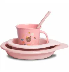 Набір дитячого посуду Suavinex Лісові історії рожевий (306792)
