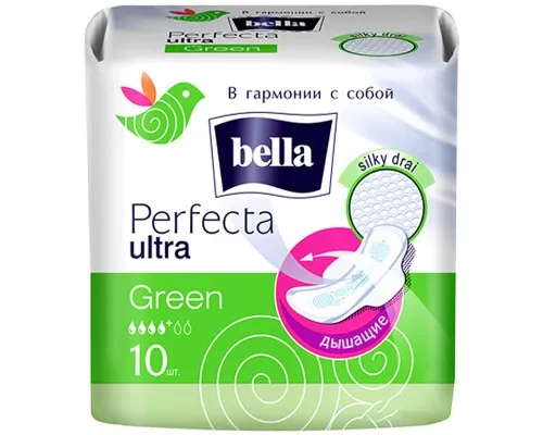 Гігієнічні прокладки Bella Perfecta Ultra Green Drai 10 шт. (5900516305994)