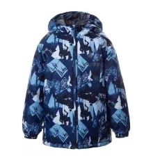 Куртка Huppa CLASSY -117710030 темно-синій з принтом 110 (4741468942803)