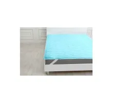 Наматрацник MirSon Eco Light №1728 Тенсель Modal Air-line на резинці по кутках Blue 100x200 см (2200002891455)