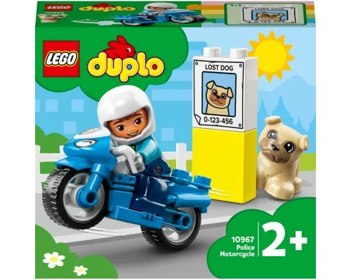 Конструктор LEGO DUPLO Town Полицейский мотоцикл 5 деталей (10967)