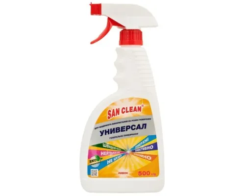 Спрей для чистки ванн San Clean Генеральная уборка Лимон 500 г (4820003543009)