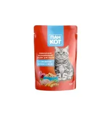 Влажный корм для кошек Пан Кот утка в желе 100 г (4820111140992)