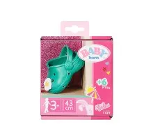 Аксессуар к кукле Zapf Обувь для куклы Baby Born - Cандалии с значками (зеленые) (831809-1)