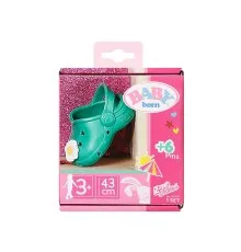 Аксессуар к кукле Zapf Обувь для куклы Baby Born - Cандалии с значками (зеленые) (831809-1)