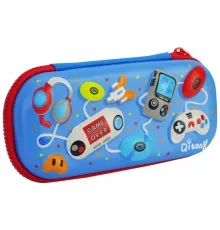 Пенал Cool For School з тисненням 1 відділення Чорний (QT-5697-Blue)