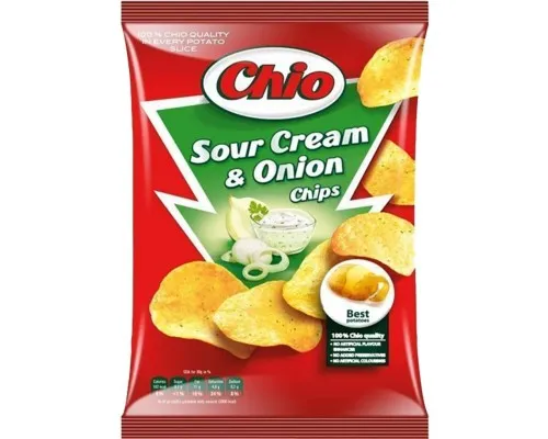 Чіпси Chio Chips зі смаком цибулі та сметани 150 г (5997312700917)