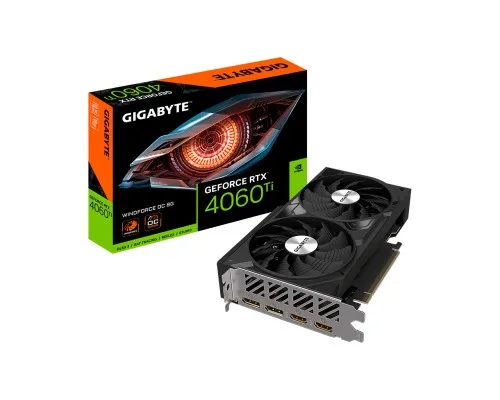 Відеокарта GIGABYTE GeForce RTX4060Ti 8Gb WINDFORCE OC (GV-N406TWF2OC-8GD)