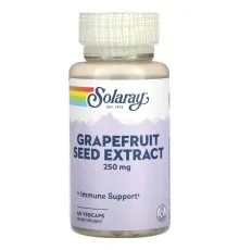 Трави Solaray Екстракт насіння грейпфрута, 250 мг, Grapefruit Seed Extract, 60 вегет. (SOR08520)