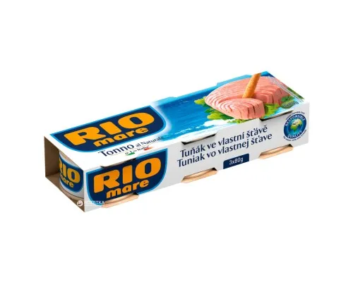 Рибні консерви Rio Mare Тунець у власному соку 3х80 г (8004030341562)