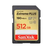 Карта пам'яті SanDisk 512GB SDXC class 10 UHS-I Extreme Plus (SDSDXWV-512G-GNCIN)