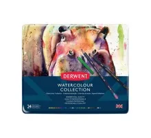 Карандаши цветные Derwent Watercolour Collection, акварельные 24 цв. в металл. коробке, (5028252097512)