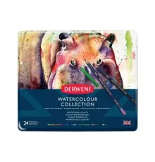 Карандаши цветные Derwent Watercolour Collection, акварельные 24 цв. в металл. коробке, (5028252097512)