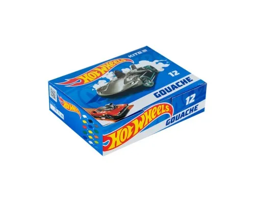 Гуашеві фарби Kite Hot Wheels 12 кольорів, 20 мл (HW23-063)