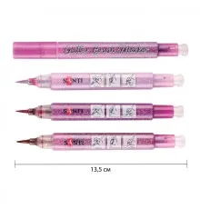Художній маркер Santi набір акварельних Glitter Brush відтінки рожевого 3 шт (390773)