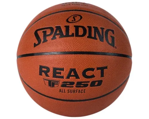 Мяч баскетбольный Spalding React TF-250 FIBA помаранчевий Уні 6 76968Z (689344406961)