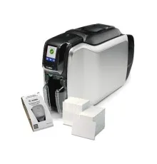 Принтер пластикових карт Zebra ZC300, Single Sided, USB, Ethernet, CardStudio, 200 cards, YMCKO ribbon (ZC31-000CQ00EM00)