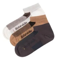 Шкарпетки Naturehike висихаючі NH21FS013 3 пари бежеві, коричневі чорні М (6927595775080)