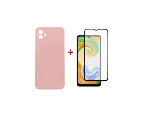 Чохол до мобільного телефона Dengos Samsung Galaxy A04 Case + Glass (Pink) (DG-KM-74)